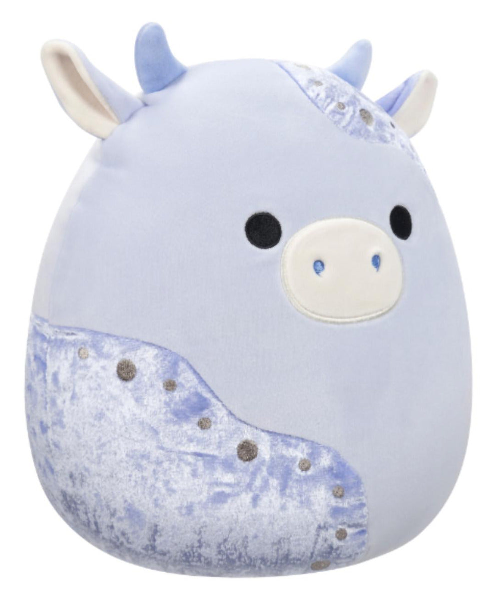 Buy Squishmallows 12inch Velvet Cow with Blue Patches Plush Toy | Yallatoys.com
