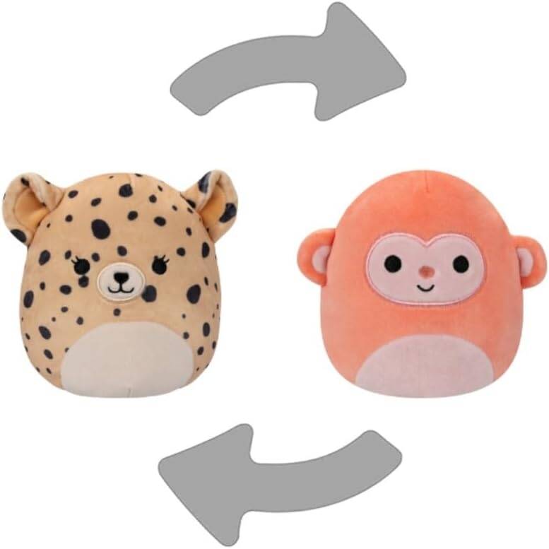 Buy Squishmallows 5inch Little Plush Flipamallows Lexie Elton Brown Cheetah Orange Monkey Reversible | Yallatoys.com