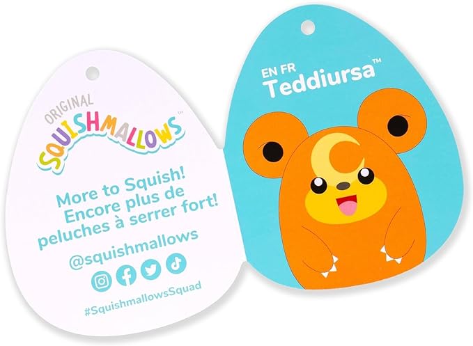 Buy Squishmallows Pokemon Teddiursa Plush 14inch | Yallatoys.com