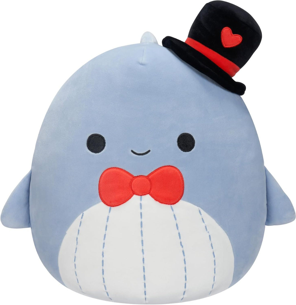 Buy Squishmallows 12inch Samir Blue Whale with Heart Top Hat and Red Bow Tie Plush | Yallatoys.com
