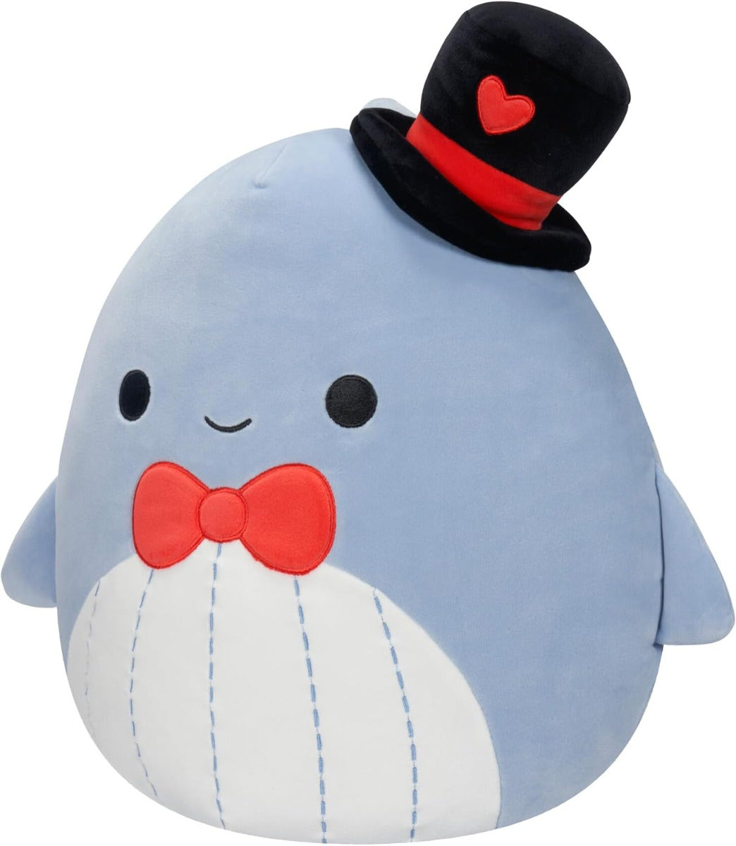 Buy Squishmallows 12inch Samir Blue Whale with Heart Top Hat and Red Bow Tie Plush | Yallatoys.com