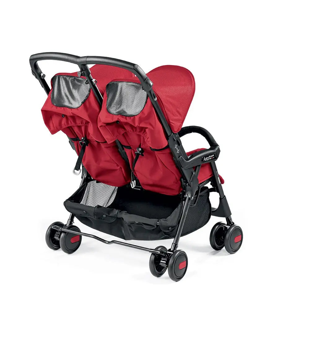 Peg Perego Stroller Aria Shopper Twin Geo Red Yallamomz Yallatoys