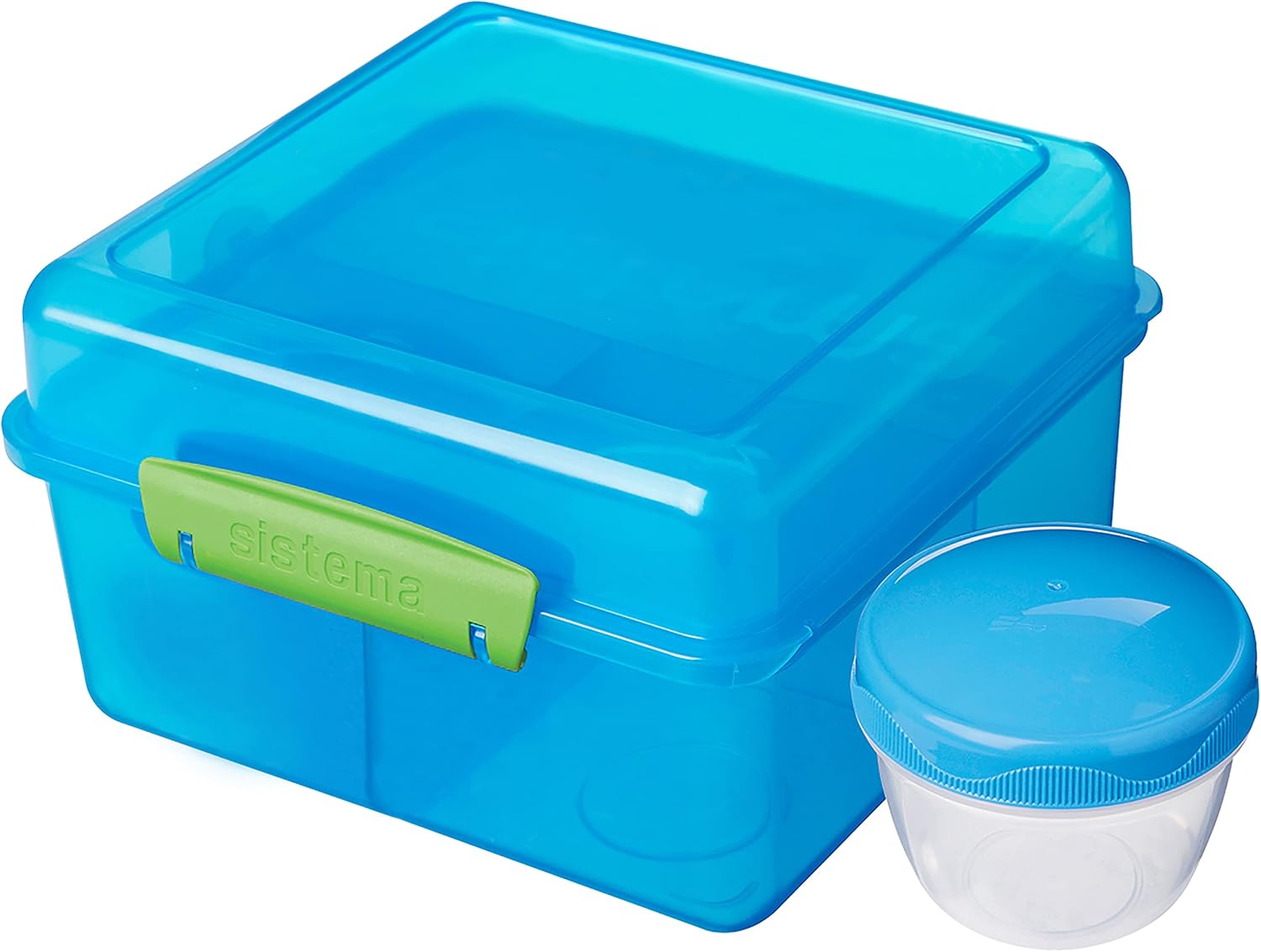 Buy Sistema Lunch Cube Max With Yogurt 2L Green Lunch Box | Yallatoys.com