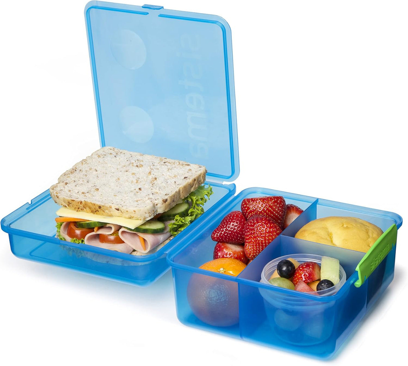 Buy Sistema Lunch Cube Max With Yogurt 2L Green Lunch Box | Yallatoys.com