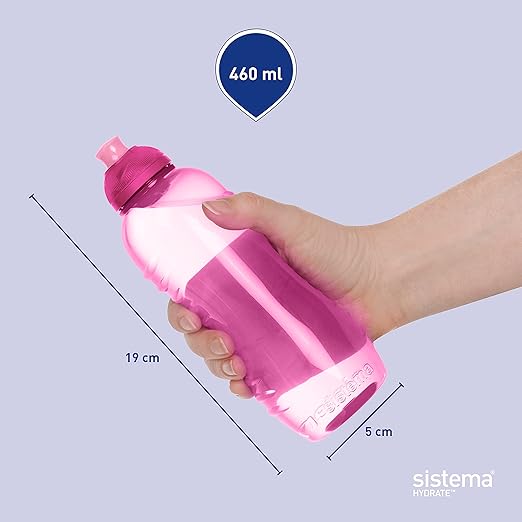Buy Sistema Squeeze Bottle 460ml Assorted (Sold Separately Subjected to Availability) | Yallatoys.com