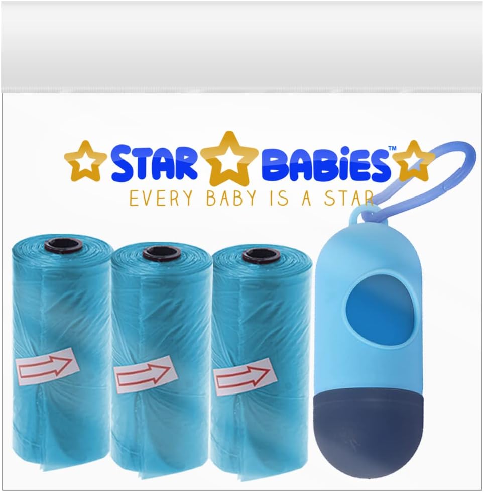 Star Babies  Scented Bag With Dispenser Pack of 3-45 Bags  Navy Blue Star Babies Yallatoys