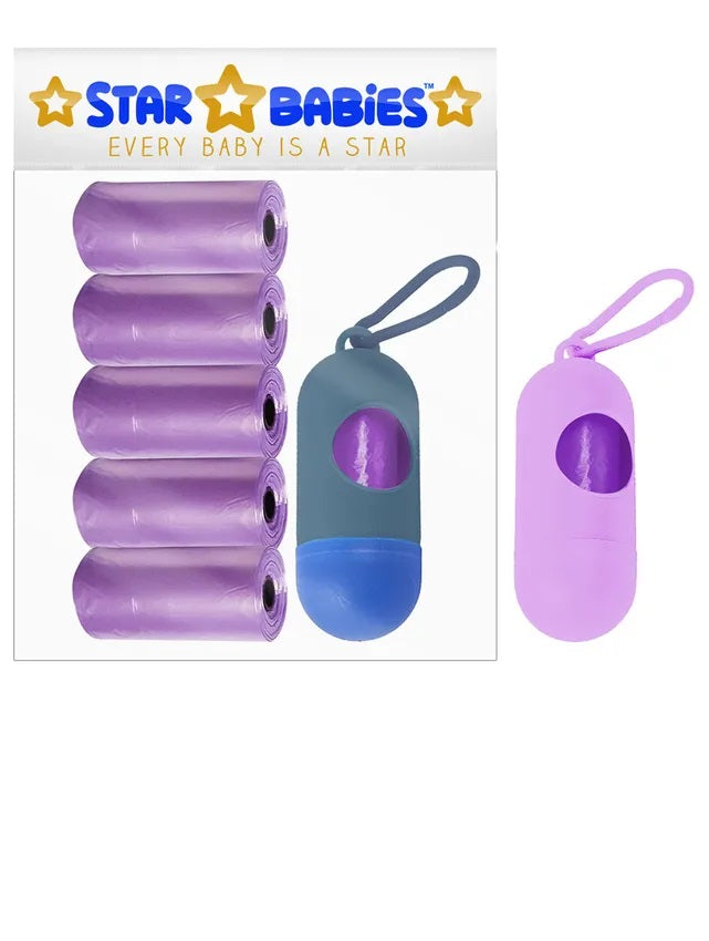 Star Babies Scented Bag Pack of 5/75 Bags Lavender &  Assorted Dispenser Star Babies Yallatoys