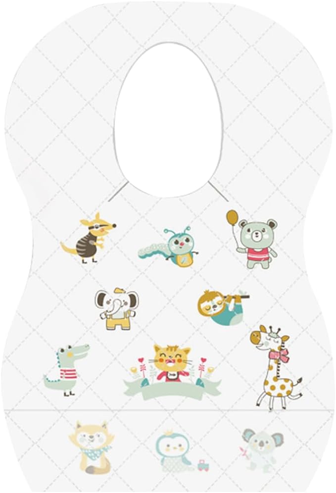 Star Babies Disposable Bibs Pack of 10 Animal Print Star Babies Yallatoys
