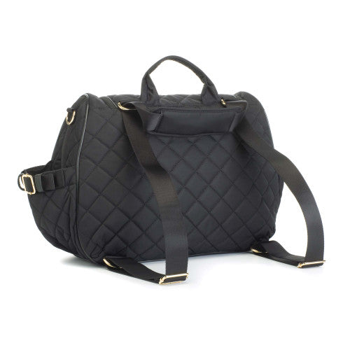 Storksak Poppy Quilted Satchel Nappy Diaper Backpack Black Storksak Yallatoys
