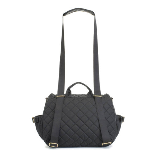 Storksak Poppy Quilted Satchel Nappy Diaper Backpack Black Storksak Yallatoys