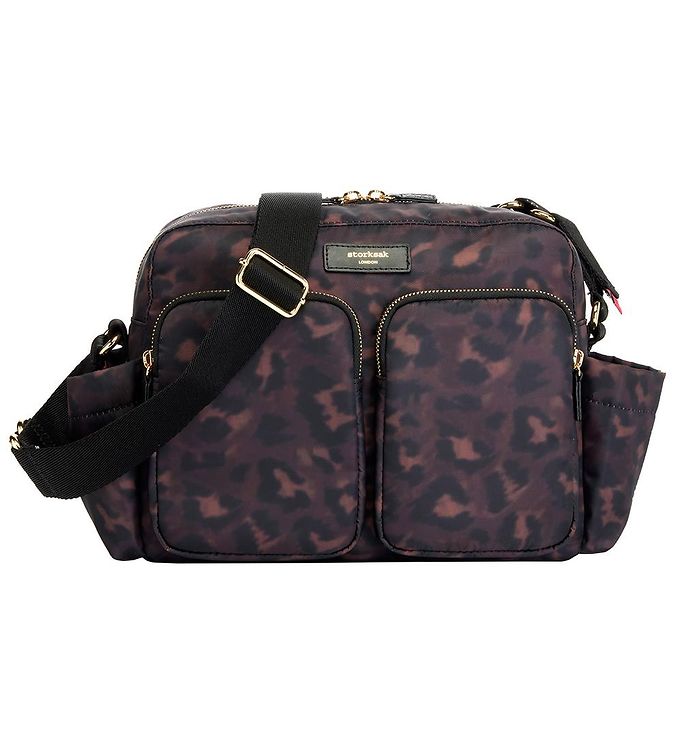 Storksak Stroller Organiser Diaper Bag Black Leopard Storksak Yallatoys
