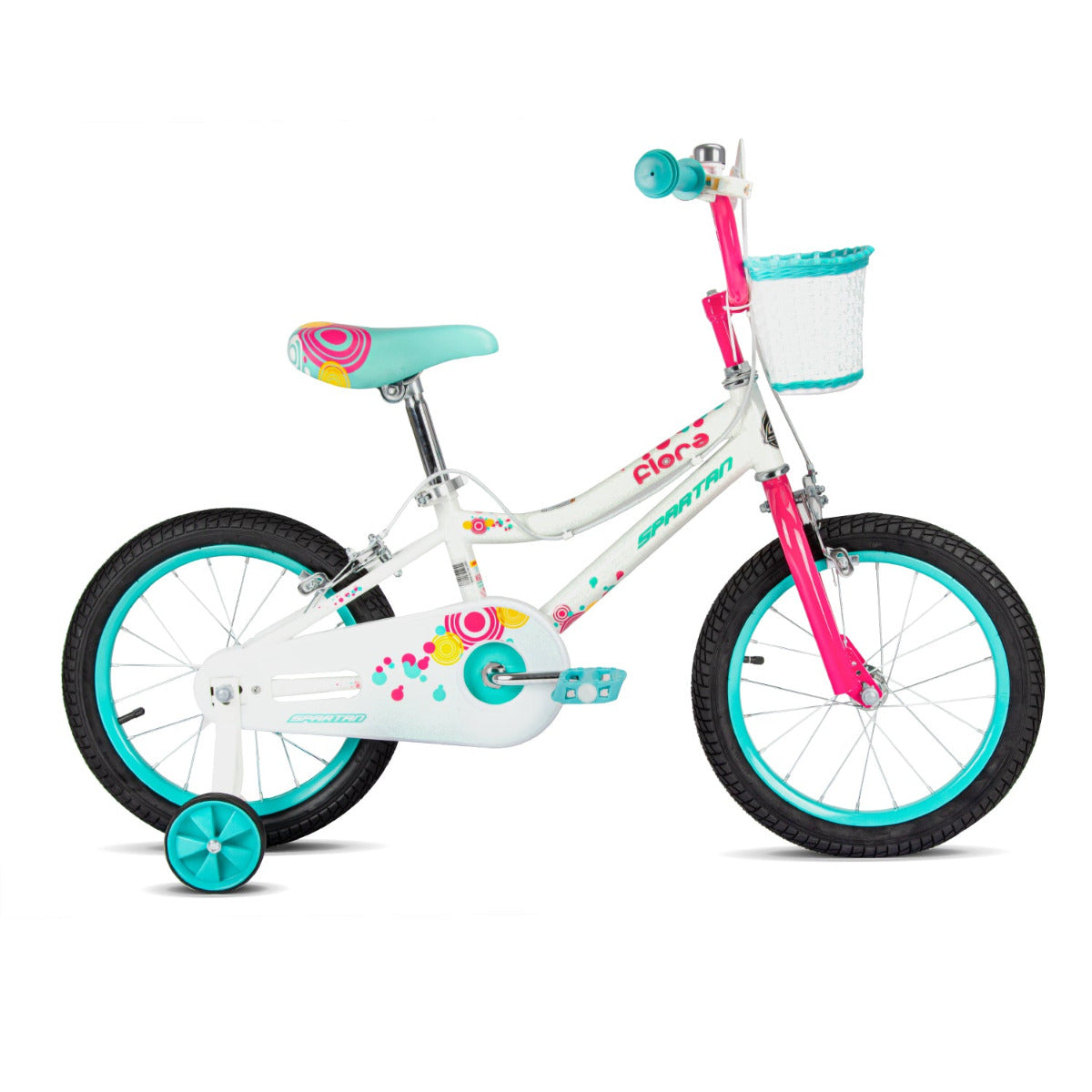 Buy Spartan 18 Inch Flora Bicycle  White Pink | Yallatoys.com