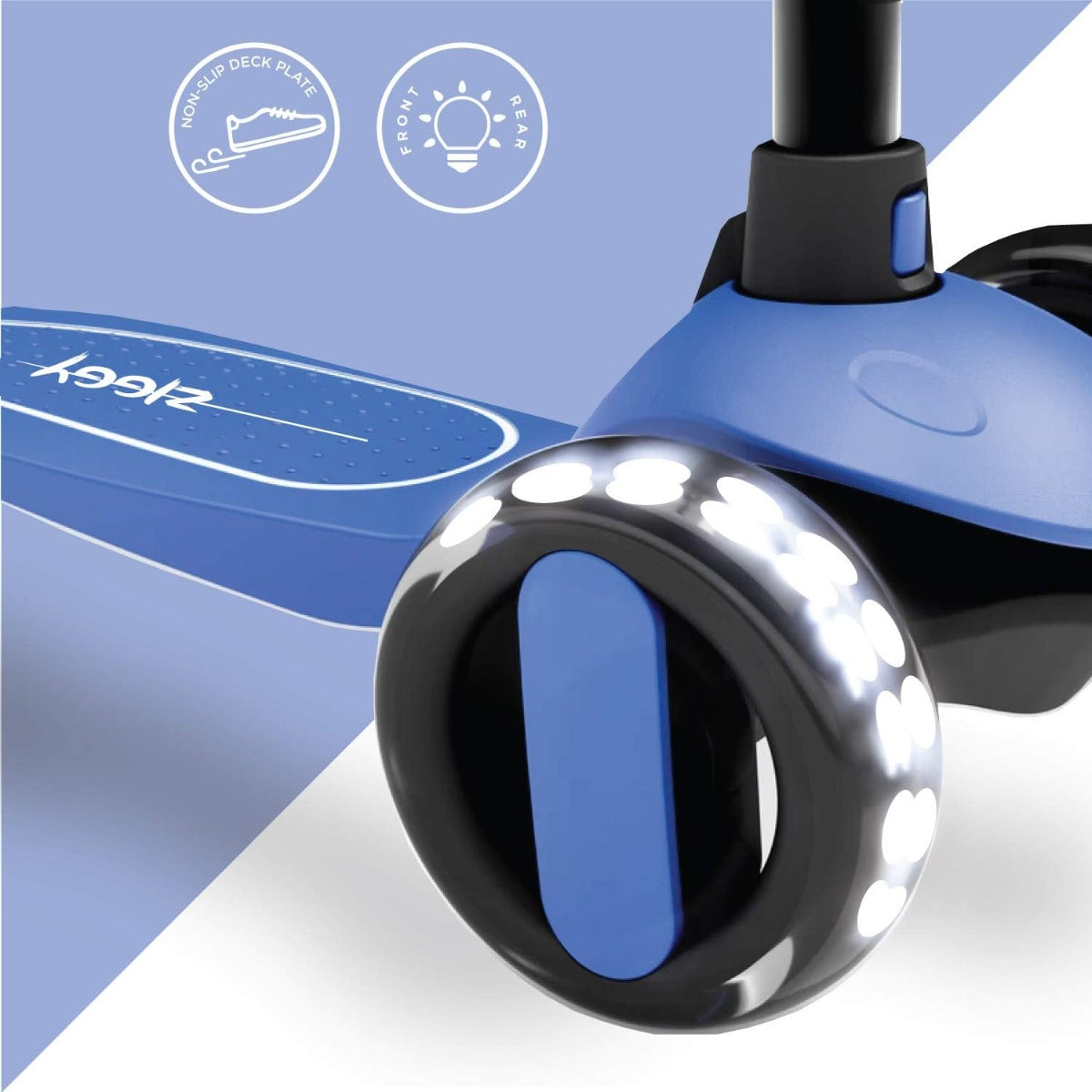 Buy Spartan Ziggy 3 Wheel Tilt Scooter With LED Lights Blue | Yallatoys.com