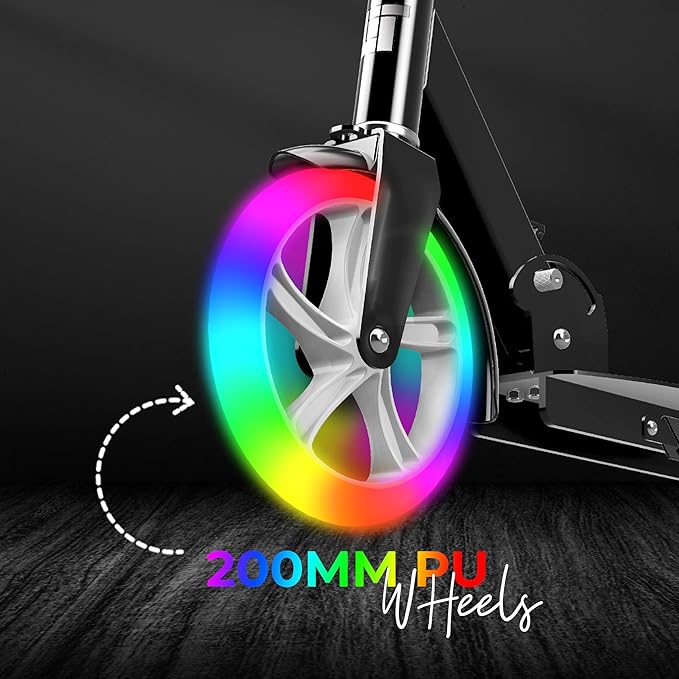 Buy Spartan Lit Polaris 2 Wheel 200Mm Scooter With Lava Led Wheels | Yallatoys.com