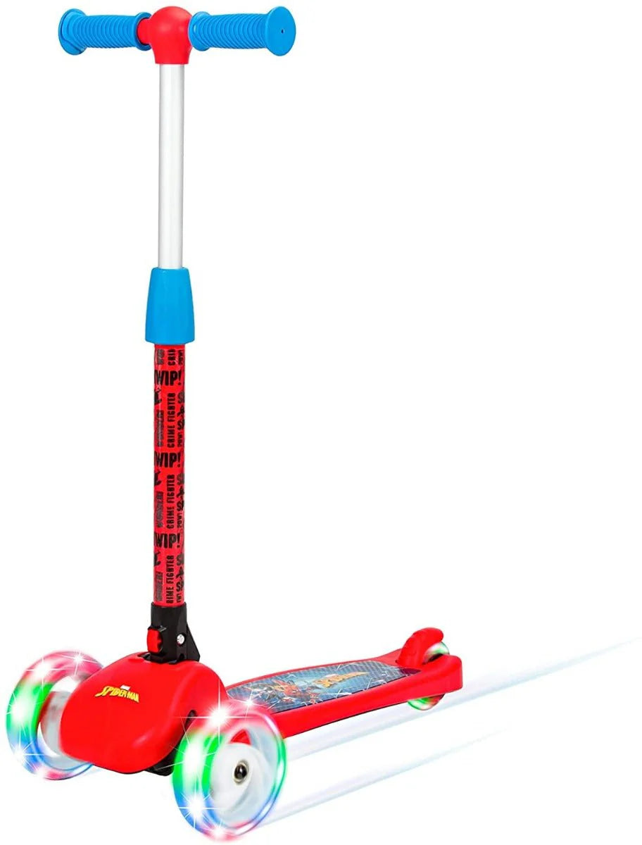 Buy Spartan Spiderman Led Folding Scooter 3 Wheel | Yallatoys.com