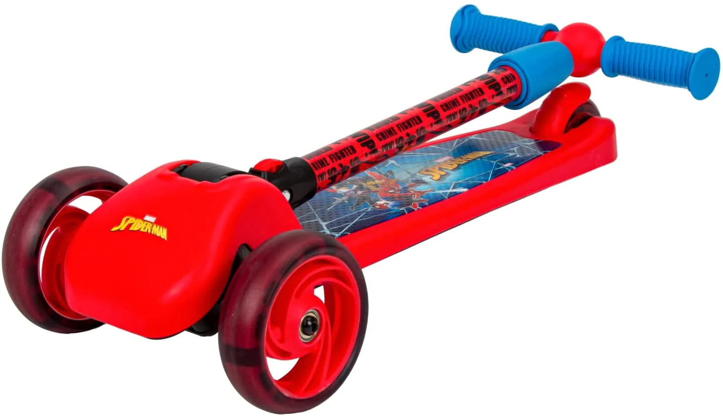 Buy Spartan Spiderman Led Folding Scooter 3 Wheel | Yallatoys.com