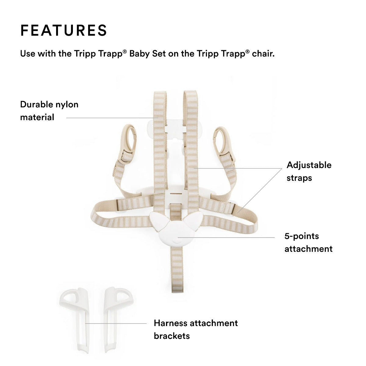Stokke Tripp Trapp Harness Beige Stokke Yallatoys