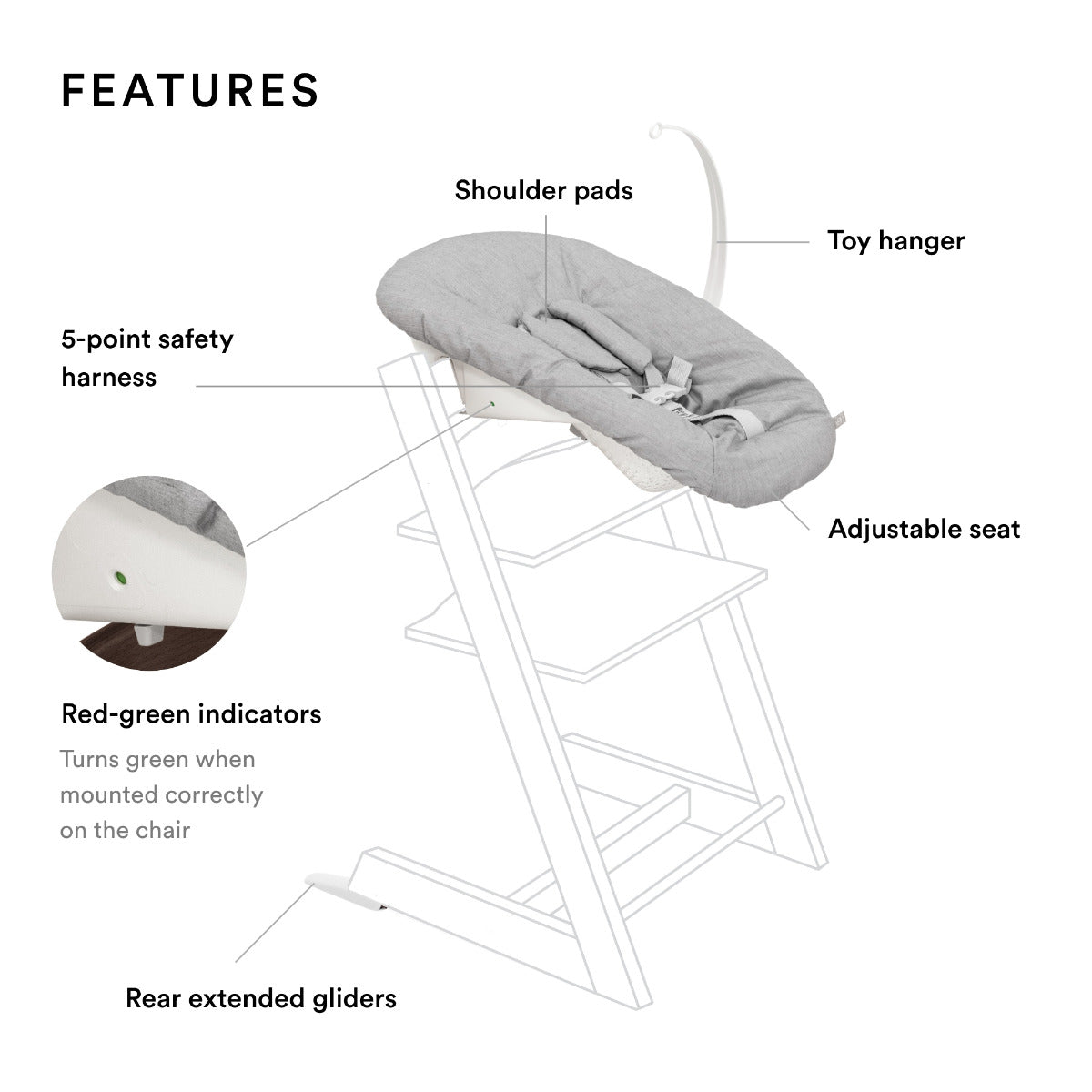 Stokke Tripp Trapp Newborn Set Grey Stokke Yallatoys