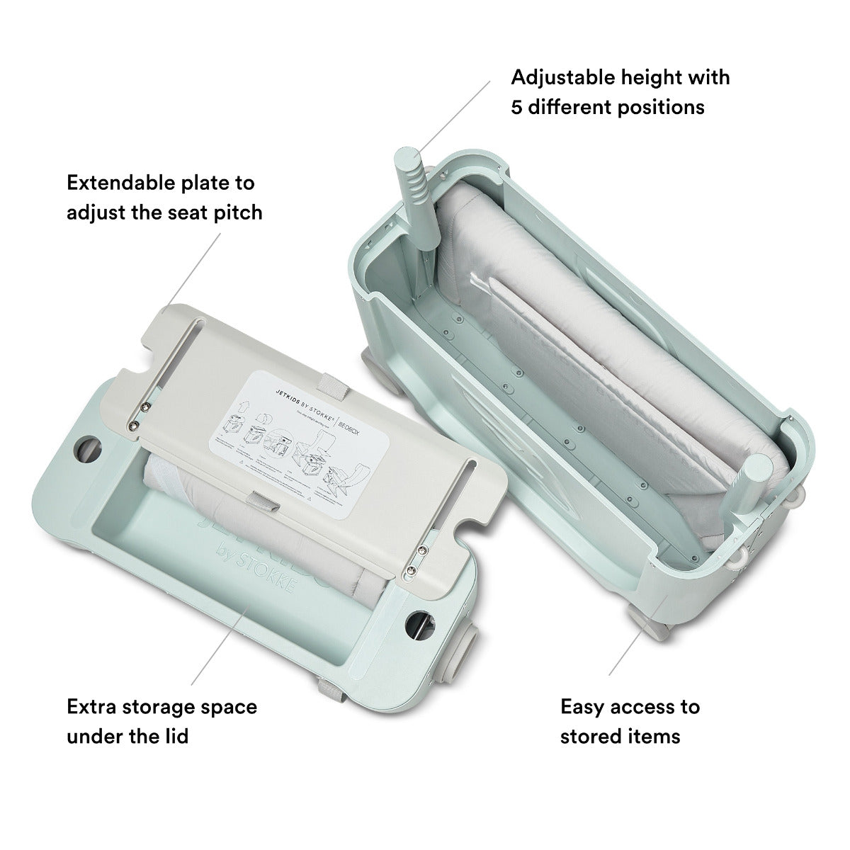 Stokke JetKids BedBox Green Aurora