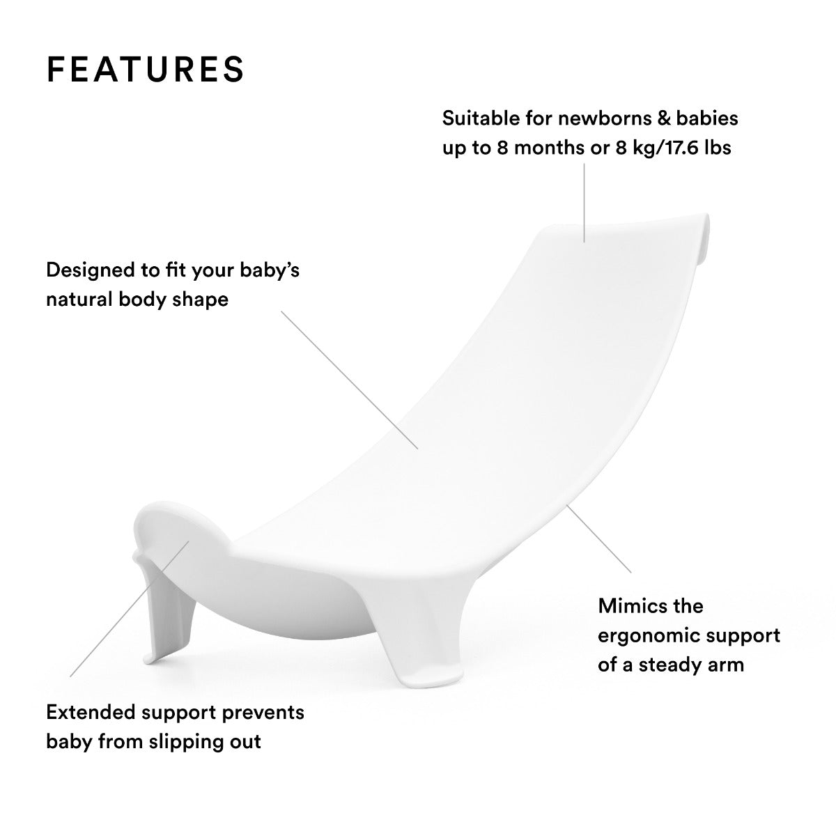 Stokke Flexi Bath Newborn Support White Stokke Yallatoys