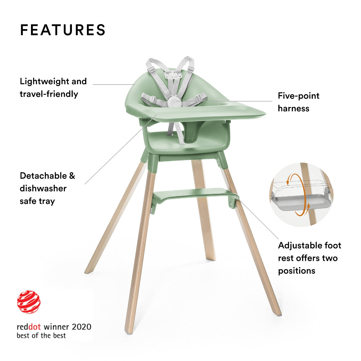 Stokke Clikk Highchair Clover Green Stokke Yallatoys