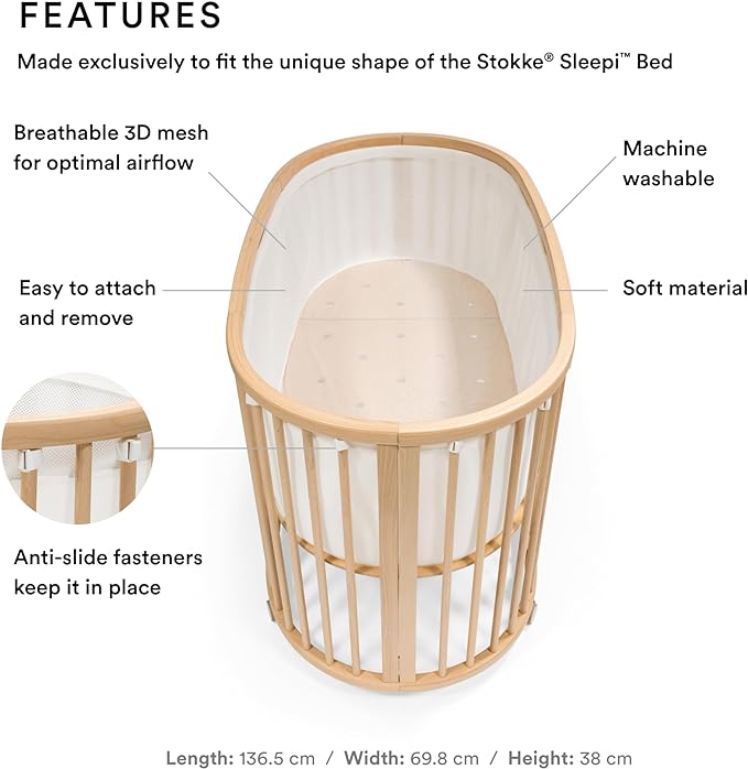 Stokke Sleepi Mesh Liner White  Stokke Yallatoys