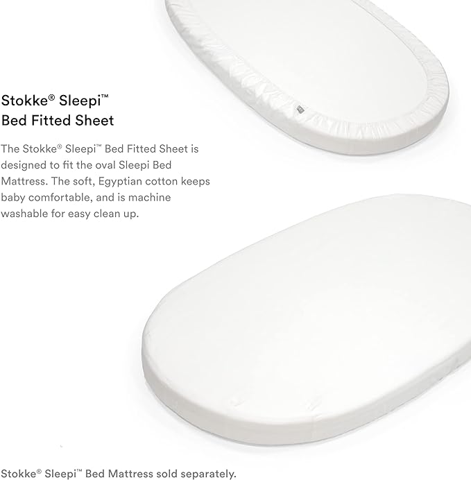 Stokke Sleepi Fitted Sheet White Stokke Yallatoys