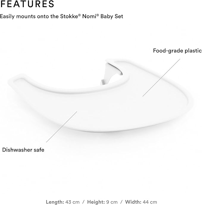 Stokke Tray for Nomi White Stokke Yallatoys
