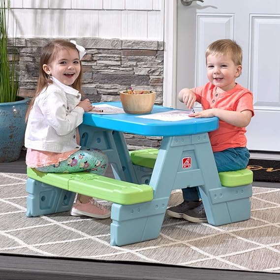 Buy Step 2 Sun and Shade Kids Picnic Table with Removable Umbrella | Yallatoys.com