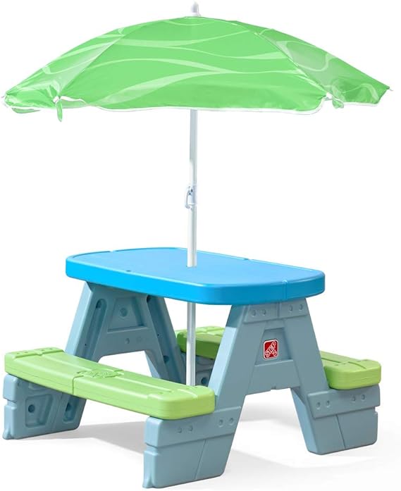 Buy Step 2 Sun and Shade Kids Picnic Table with Removable Umbrella | Yallatoys.com