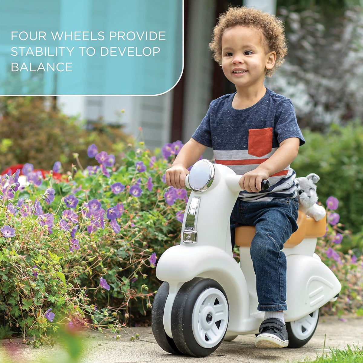 Buy Step2 Ride Along Scooter White | Yallatoys.com