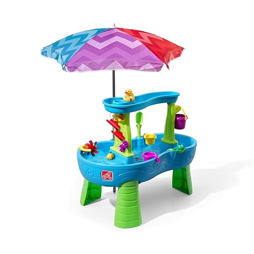 Buy Step2 Rain Showers Splash Pond Water  Table With Umbrella  | Yallatoys.com