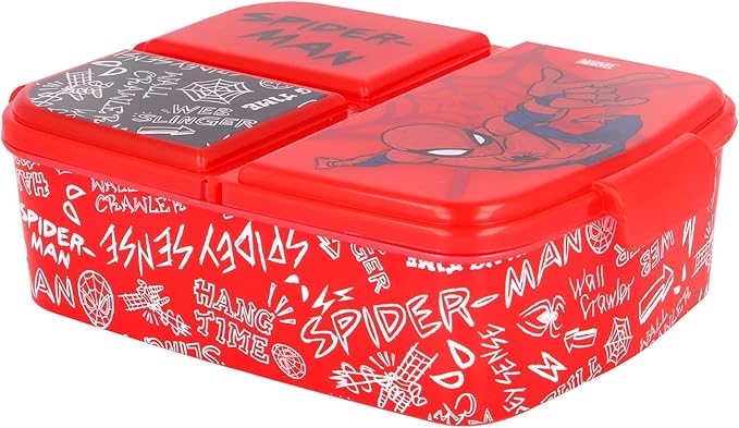 Buy Stor Multi Compartment Sandwich Box Spiderman Urban Web | Yallatoys.com