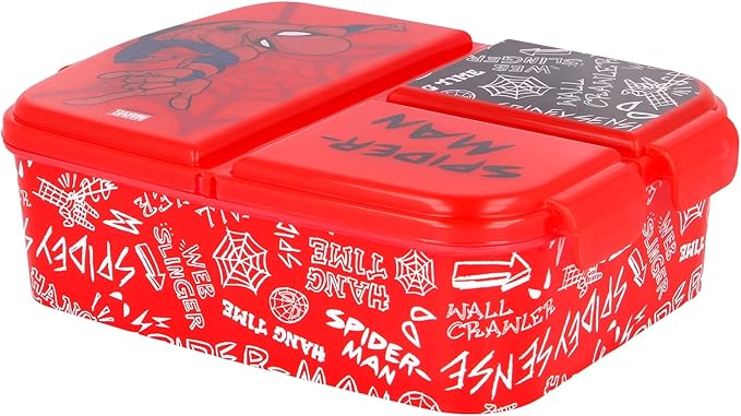 Buy Stor Multi Compartment Sandwich Box Spiderman Urban Web | Yallatoys.com