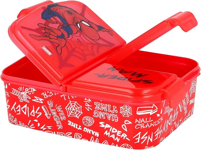 Buy Stor Multi Compartment Sandwich Box Spiderman Urban Web | Yallatoys.com