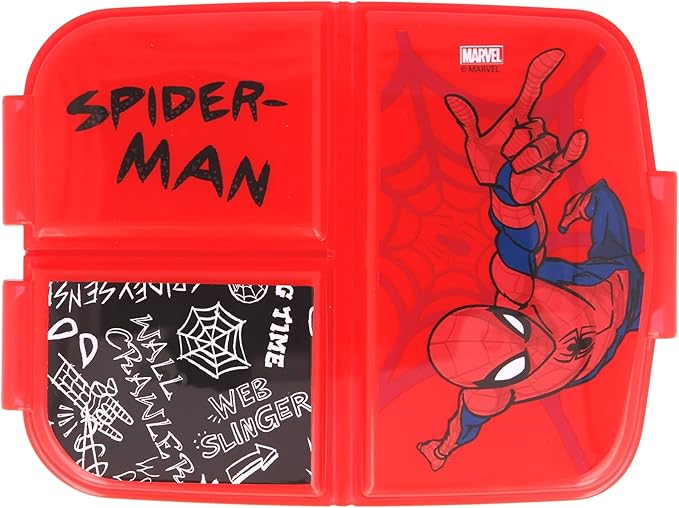Buy Stor Multi Compartment Sandwich Box Spiderman Urban Web | Yallatoys.com