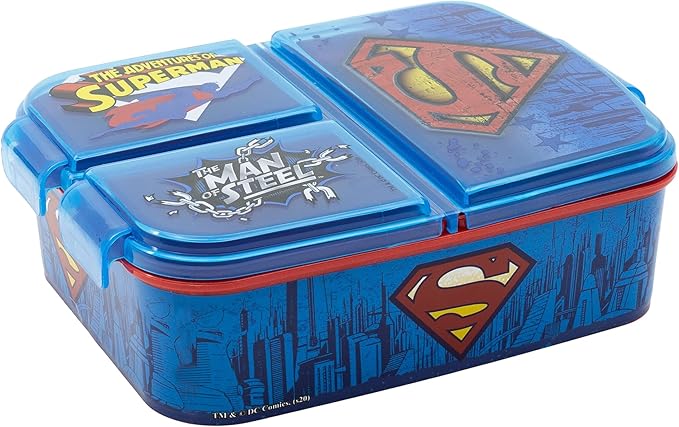 Buy Stor Multi Compartment Sandwich Box Superman Symbol | Yallatoys.com