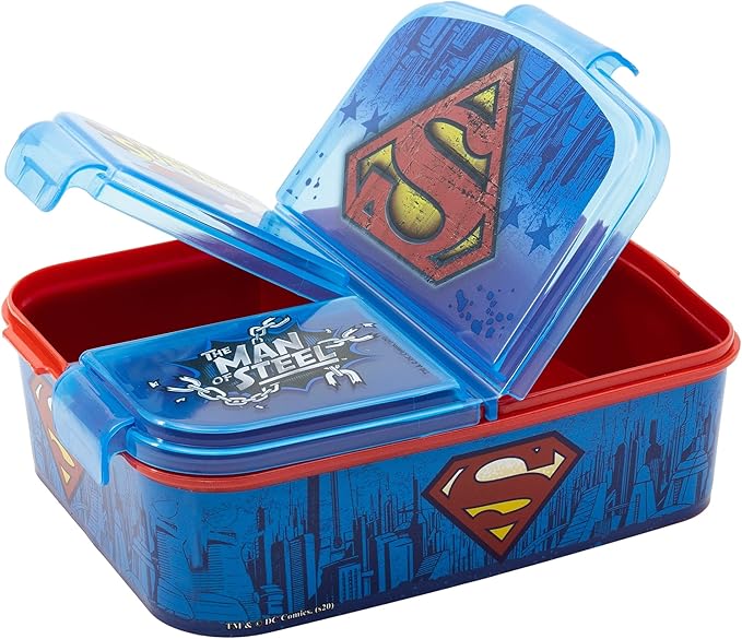Buy Stor Multi Compartment Sandwich Box Superman Symbol | Yallatoys.com