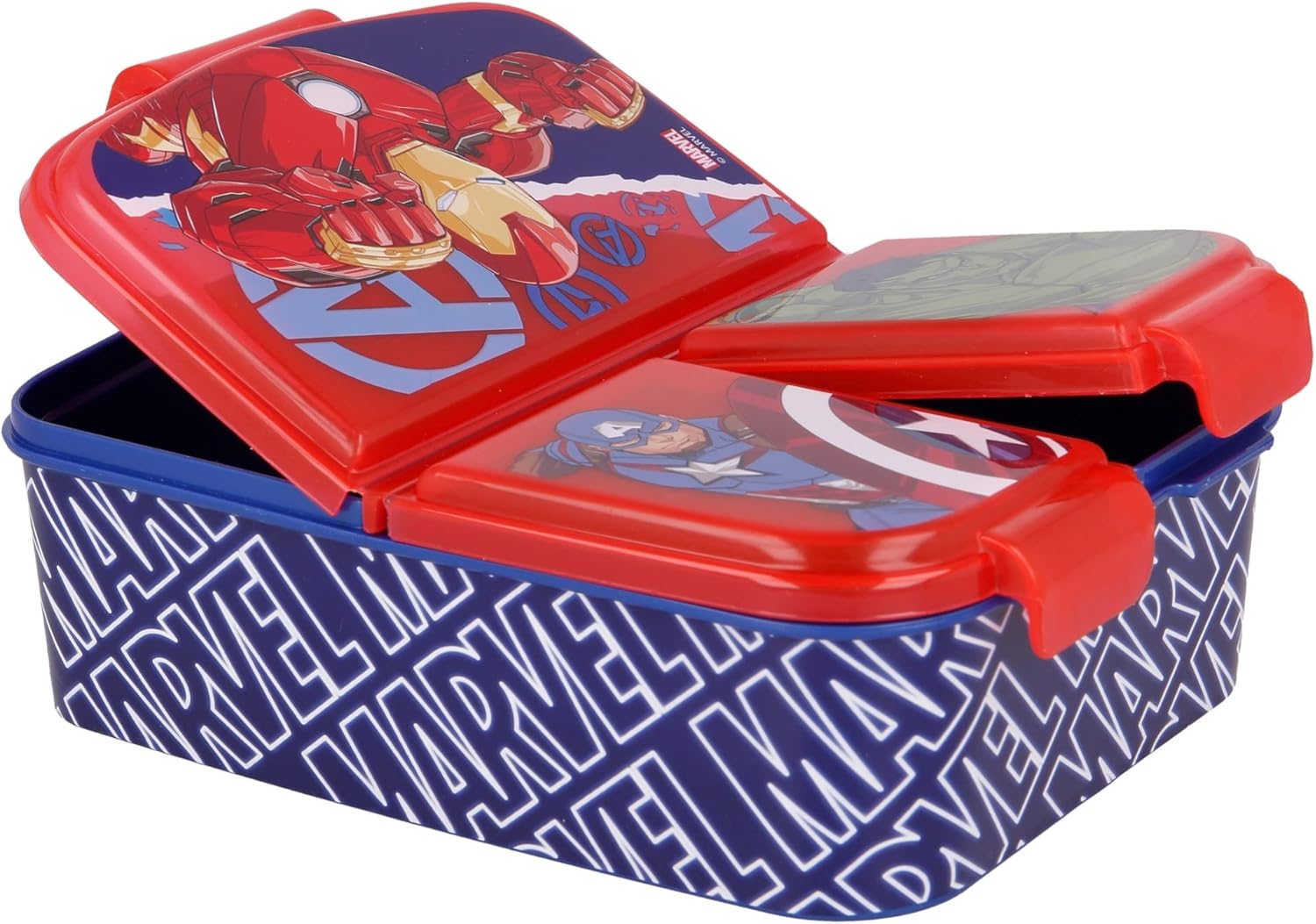 Buy Stor XL Multi Compartment Sandwich Box Avengers Rolling Thunder | Yallatoys.com