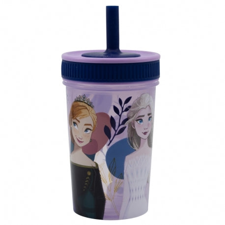Buy Stor Frozen Leak Proof Silicone Straw Tumbler 465Ml | Yallatoys.com
