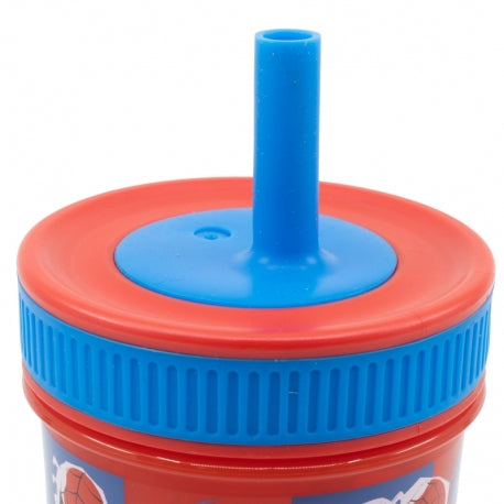 Buy Stor Spiderman Leak Proof Silicone Straw Tumbler 465Ml | Yallatoys.com