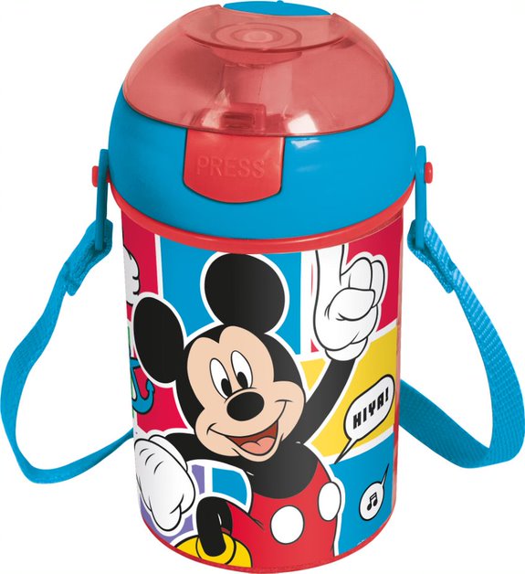 Buy Stor Mickey Mouse Water Canteen Pop Up Flip 450 Ml | Yallatoys.com