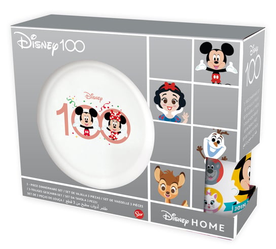 Buy Stor Disney 100 Ceramic 3 Pcs Snack Set | Yallatoys.com