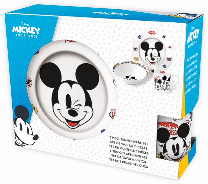 Buy Stor Mickey Ceramic 3 Pcs Snack Set | Yallatoys.com