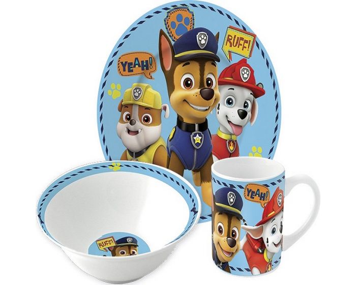 Buy Stor Paw Patrol Boy Ceramic 3 Pcs Snack Set | Yallatoys.com