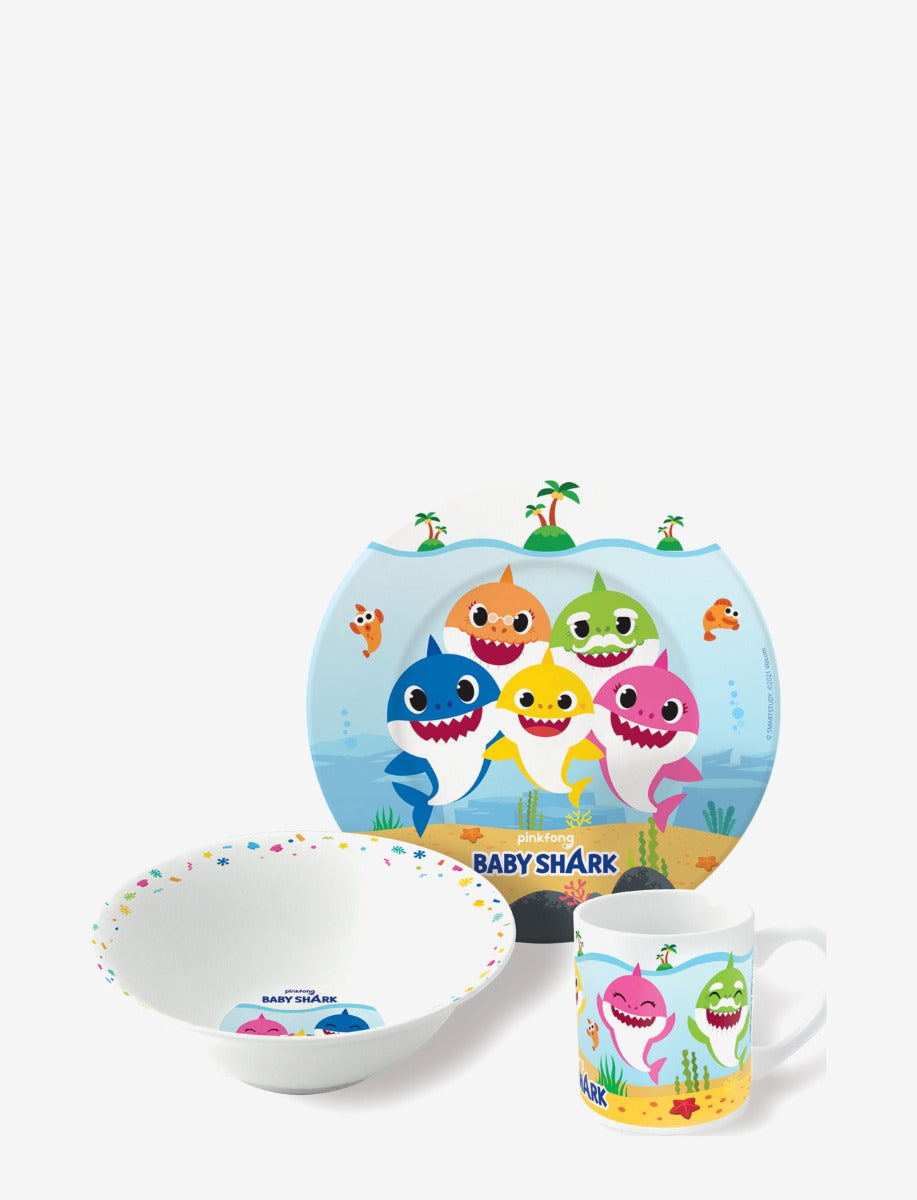 Buy Stor Baby Shark Ceramic 3 Pcs Snack Set | Yallatoys.com
