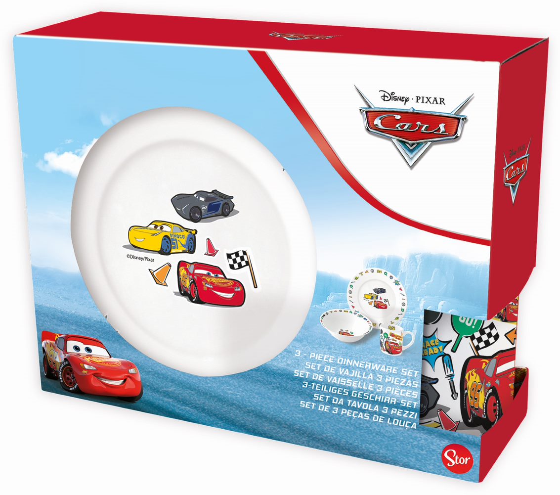 Buy Stor Cars Ceramic 3 Pcs Snack Set | Yallatoys.com
