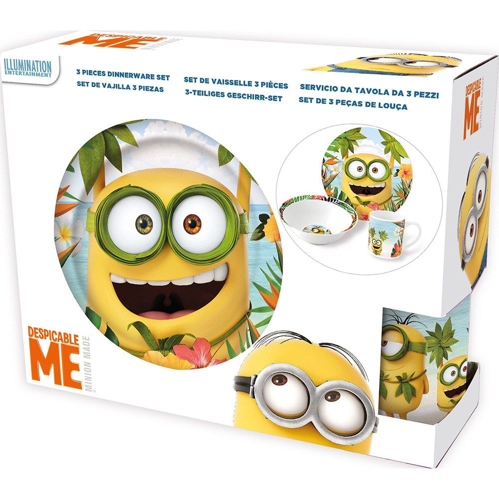 Buy Stor Minions Ceramic 3 Pcs Snack Set | Yallatoys.com