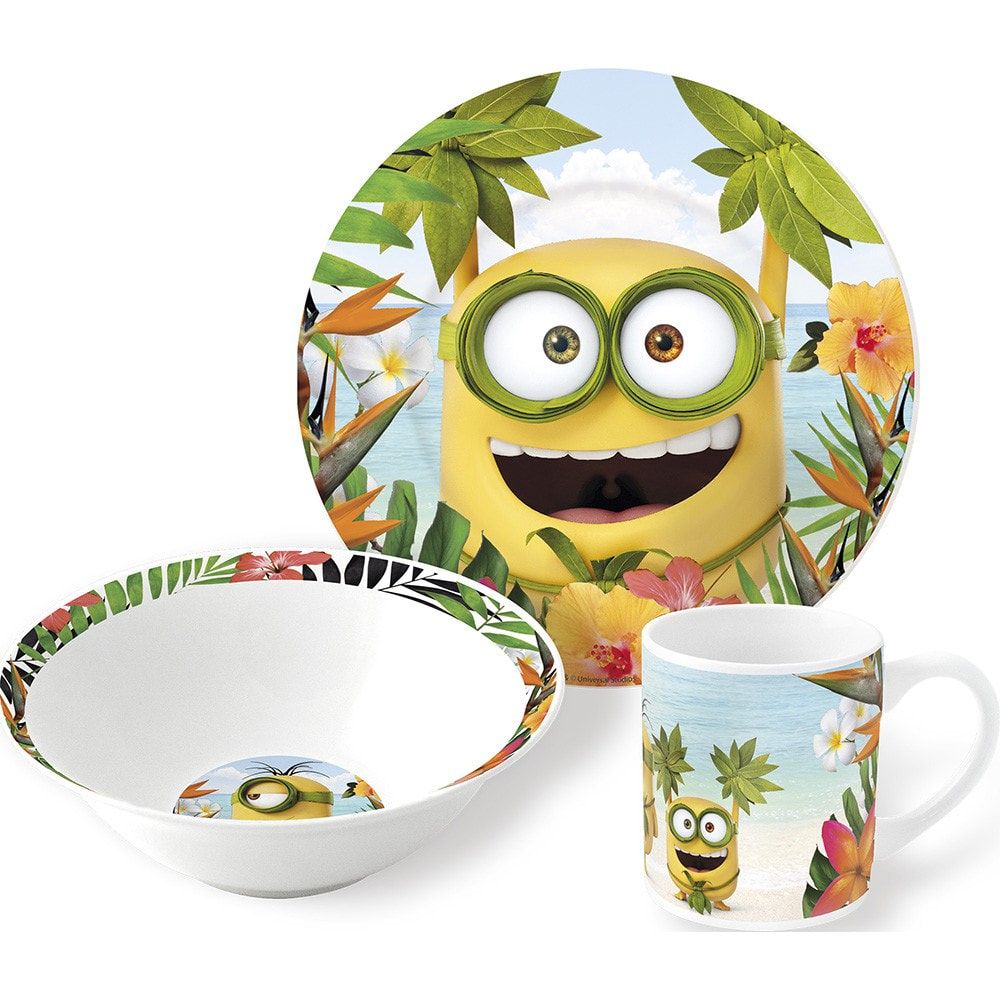 Buy Stor Minions Ceramic 3 Pcs Snack Set | Yallatoys.com