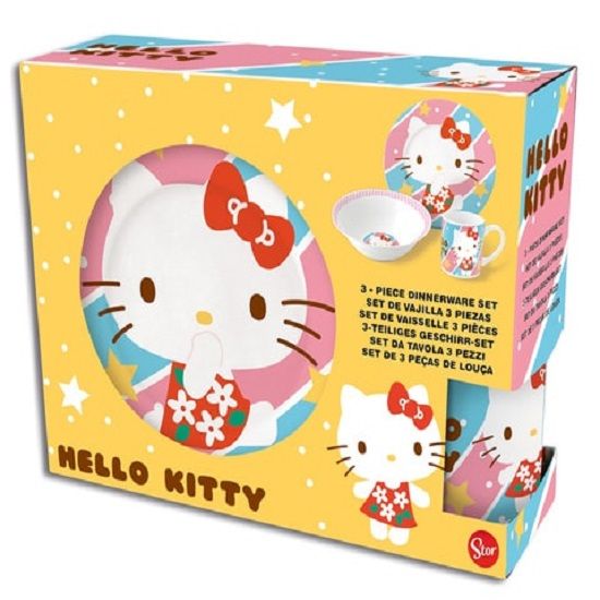 Buy Stor Hello Kitty Ceramic 3 Pcs Snack Set | Yallatoys.com